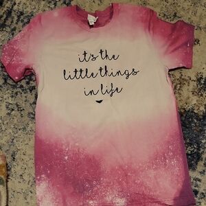 Pink Womens Shirt with Inspirational  Quote size Medium